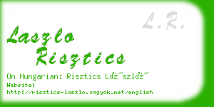 laszlo risztics business card